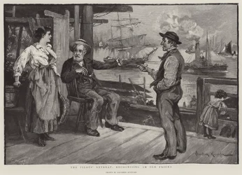 Der Rückzug des Piloten, einen alten Freund erkennend